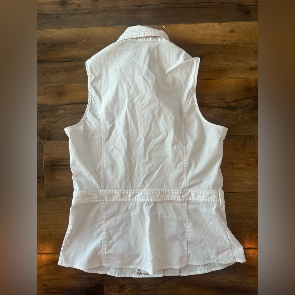 Express Stretch White Sleeveless Button Down Blouse Career Work Top 13/14 - Picture 6 of 6